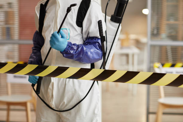 Professional Biohazard Cleanup technician working in Garden City, NY